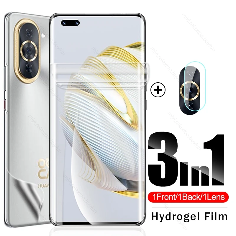 

3To1 Передняя и задняя мягкая Гидрогелевая пленка для Huawei Nova 10 Pro, протектор экрана Huawie Hauwei Huawey Nova10 Nova 10 Pro, стекло для камеры