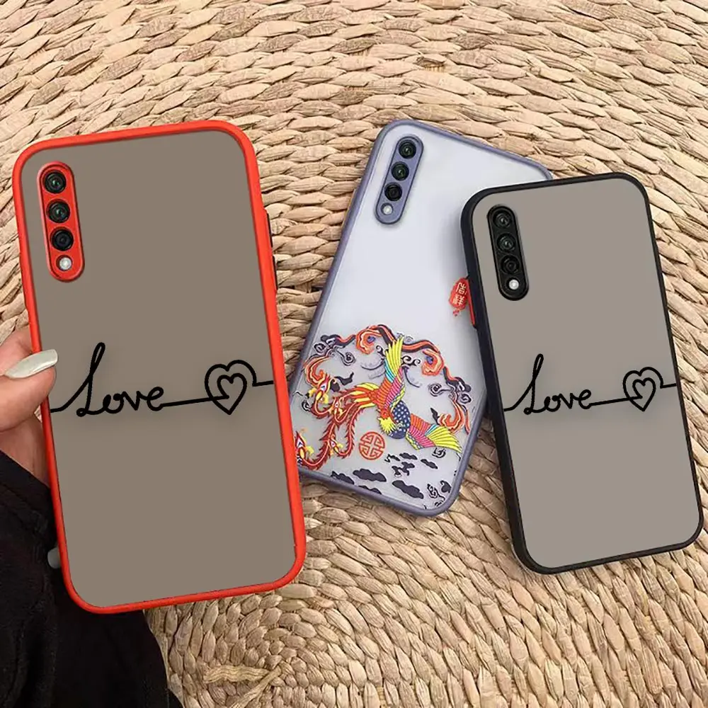 

Matte 8X Case For Honor 30 LITE 30S 50 70 8X 9A 9X X10 MAX X9 X8 X7 Y60 Y6S Y8P Y9 5G PRO Case Para Cover Sexy Line Love Art