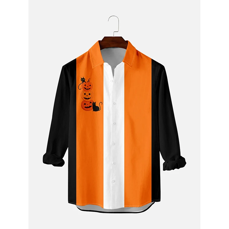 

Мужская Повседневная рубашка с длинным рукавом, с графическим принтом