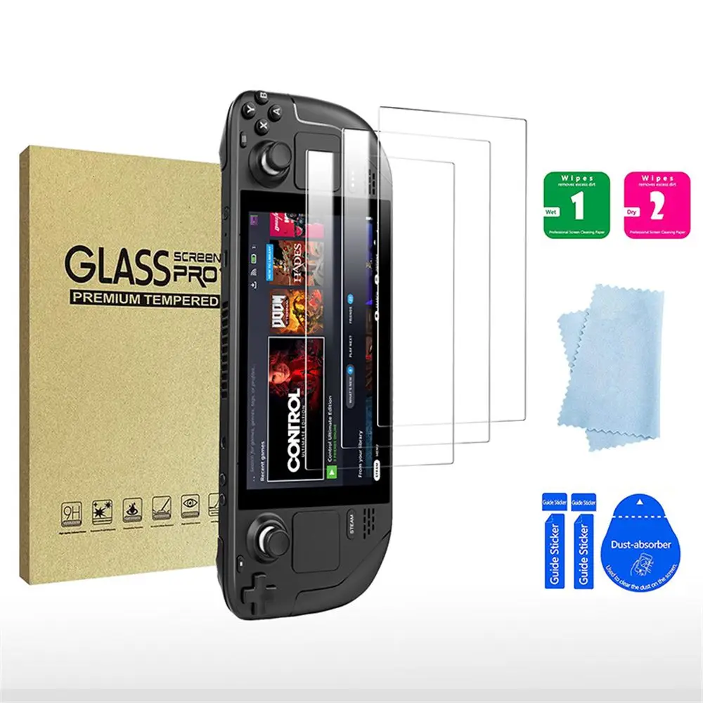

Game Console Tempered Glass Screen Accessories Tempered Film Protector Cover Tempered Glass Full Screen For Steam Deck