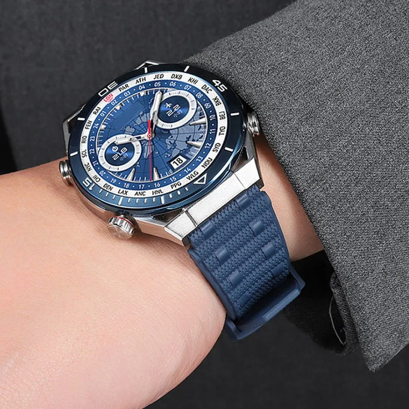 Фото Ремешки для часов Huawei Watch Ultimate Master, GT5/GT5Pro, GT2/GT2Pro, Watch4/GT4 Pro/3Pro. Сменные спортивные ремешки из резины FKM. №2