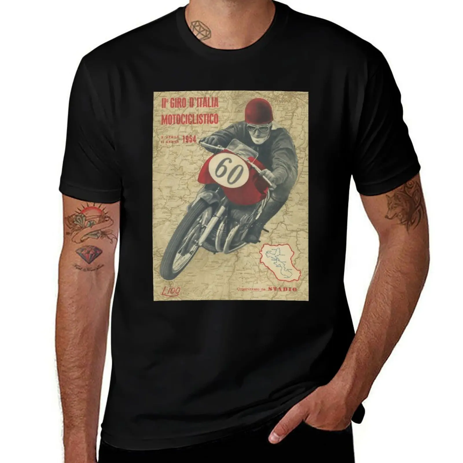 Фото Футболка Giro d'Italia Motociclistico 1954 из мягкого легкого хлопка №1