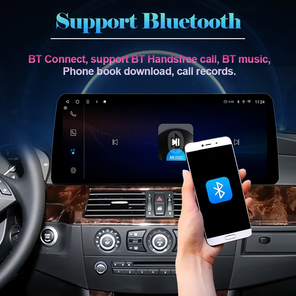 Фото Android 15 Беспроводной Carplay для BMW 3 4 серии F30 F31 F32 F33 F34 F36 2013-2019 NBT EVO Система Сенсорный экран GPS-навигация QLED №5