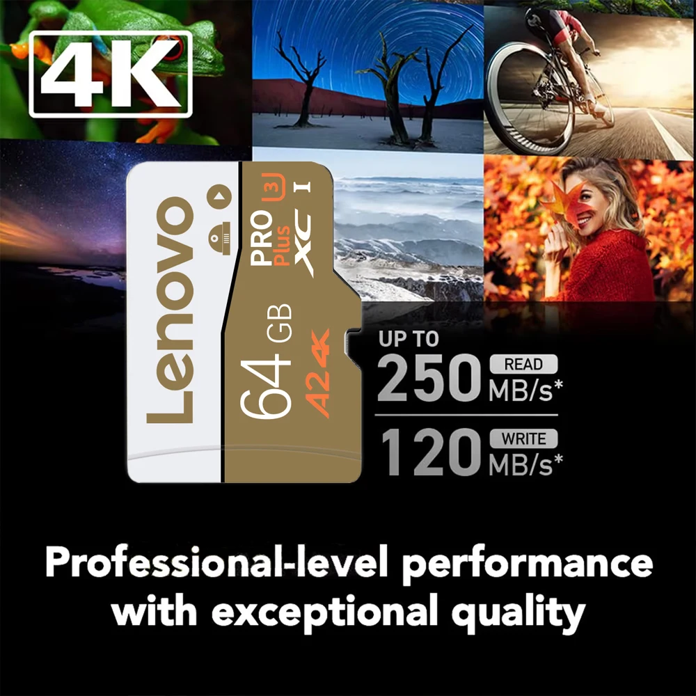 Фото Карта памяти Lenovo High Speed Micro SD 32GB/64GB/128GB/256GB/512GB Class10: Надежное хранилище для камер, телефонов и видеорегистраторов №1