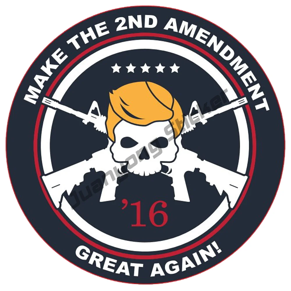 

Trump Make The 2nd Amendment Great Again Vinyl Sticker Car Truck Window Decal Cover scratches Reflective Waterproof Decoration