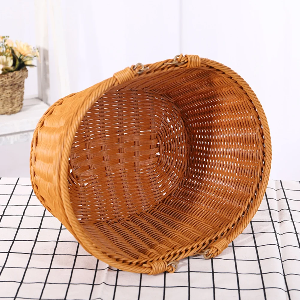 

Woven Baskets Woven Woodchip Basket Flower Girl Baskets Sundries Basket Wedding Table Decor Decorative Basket Gift Basket