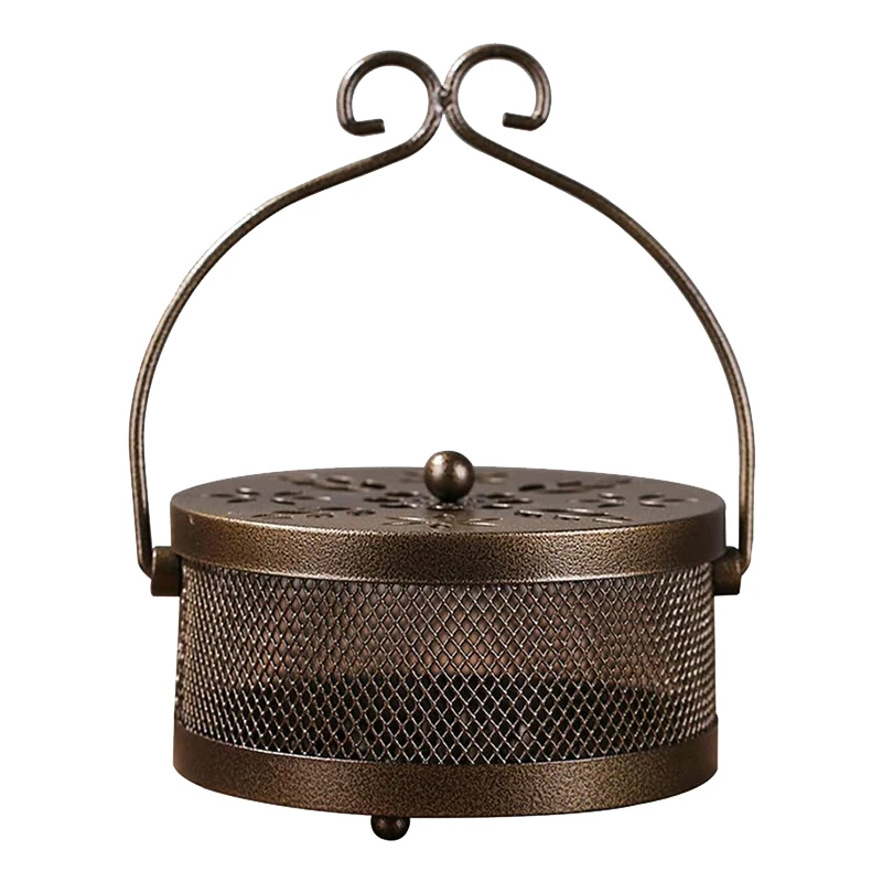 

Подставка для противомоскитной спирали, противомоскитная лампа, портативная противопожарная ретро-лампа с крышкой, 1 шт. для дома