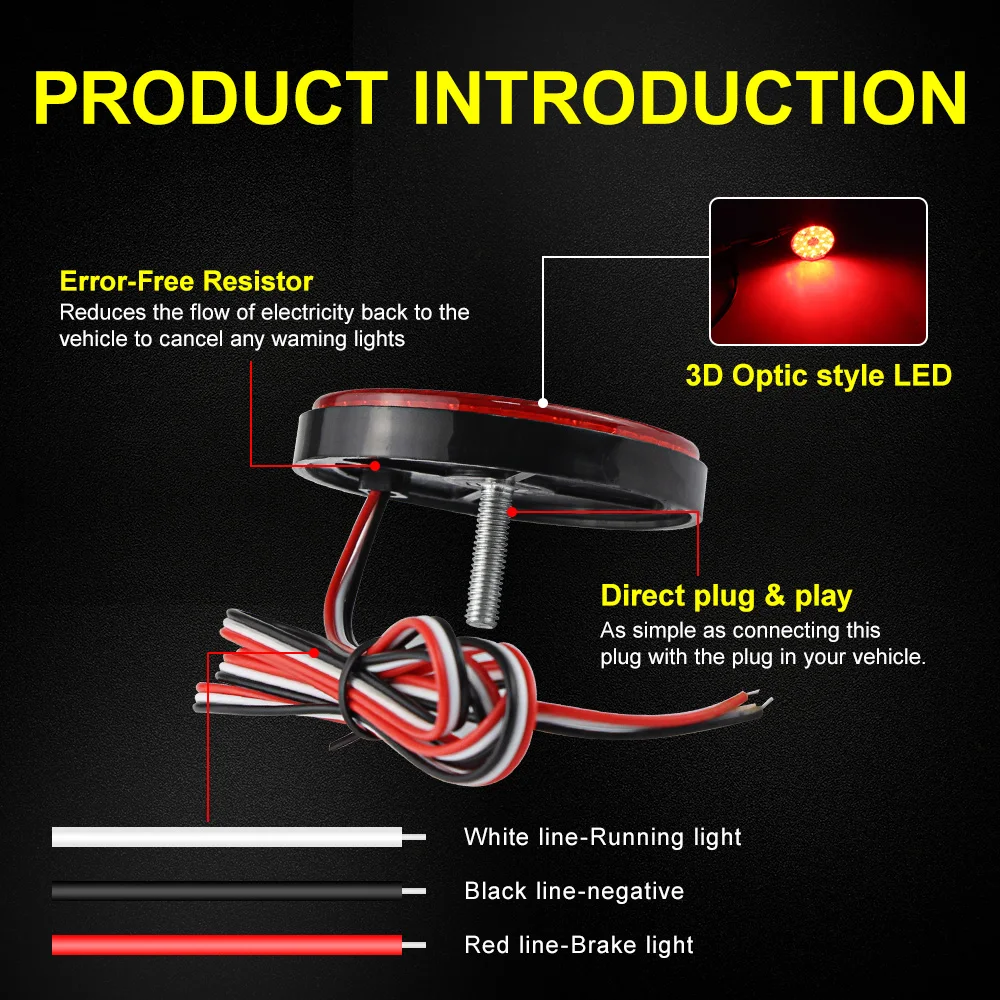 2Pcs LED Rear Bumper Reflector Tail Light Brake Lamp For ZRR70 Voxy / Noah Mitsubithi Outlander Sport 13-2016 ASX 2013-2016 - купить по