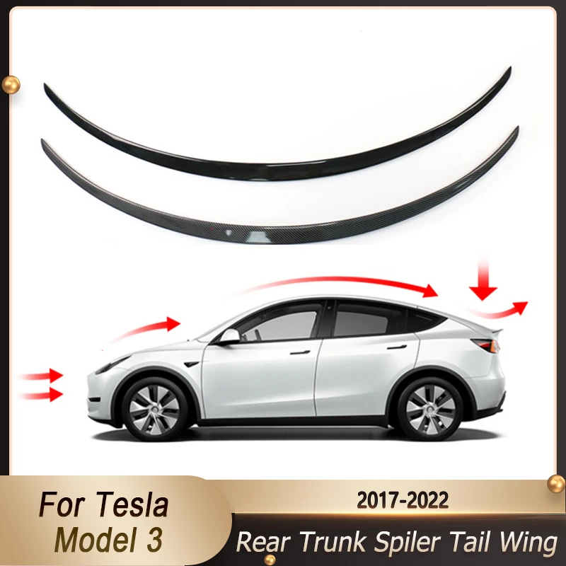 Задний спойлер для багажника Tesla Model 3 2017-2020 2021 2022 губа заднего из углеродного