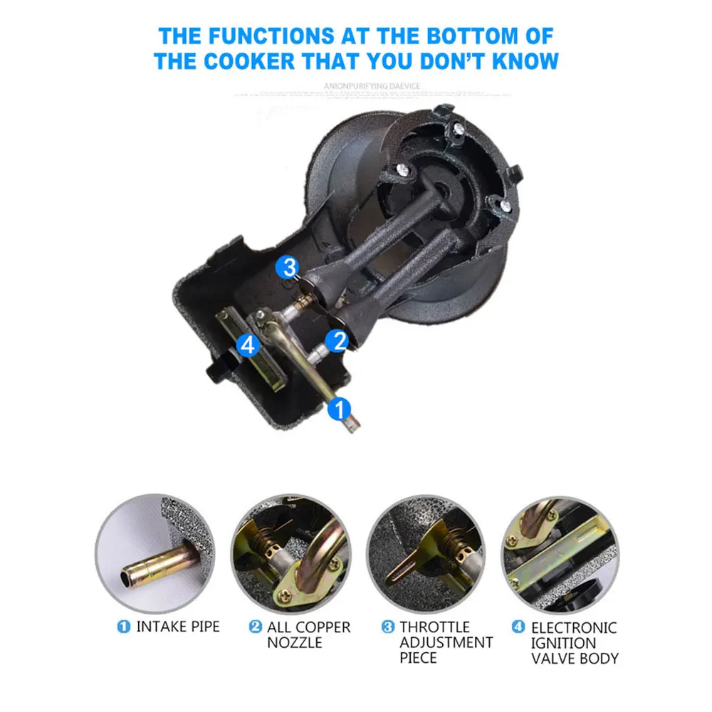 Medium Pressure Liquefied Gas Stove Restaurant Rotary Blast
