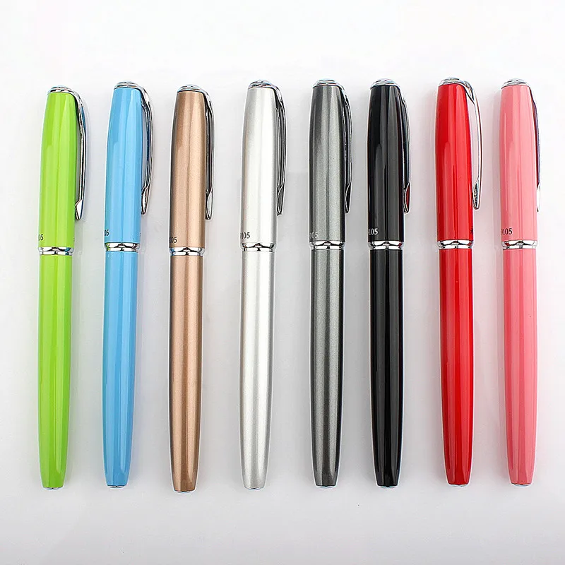 

Luxury High Quality 9105 Various Student School Office Business Dark tip Nib 0.38MM Nib Fountain Pen New PU Bag/converter choose