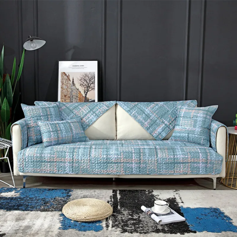 Sofa Towel Cotton Cushion Four Season Universal Non-slip Covers Chair Living Room Flowers Cartoon Patterns | Дом и сад