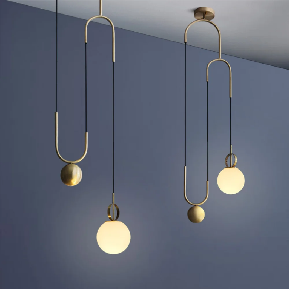 LED pendant lamp Nordic Modern Light luxury Copper Dining Living Room Loft Designer Hanging light