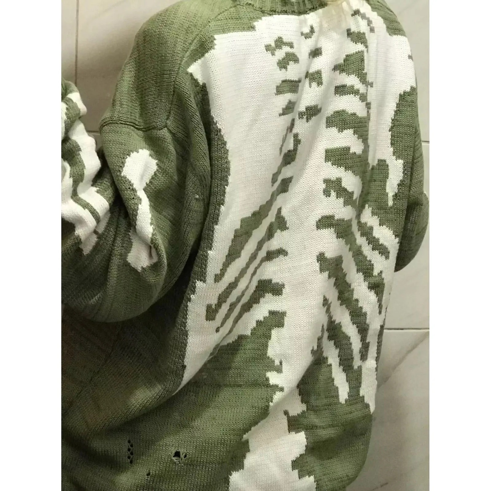 

Женское вязаное платье со скелетом, свитер, женские чулки для маленьких девочек, женский полосатый вязаный пуловер с V-образным вырезом и дл...