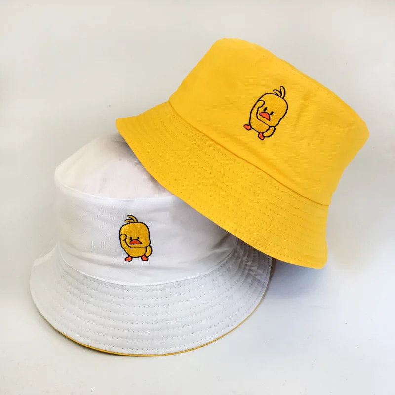 

Шляпа для мужчин и женщин, универсальная Солнцезащитная рыболовная Кепка с вышивкой желтой утки, Всесезонная сетчатая Милая