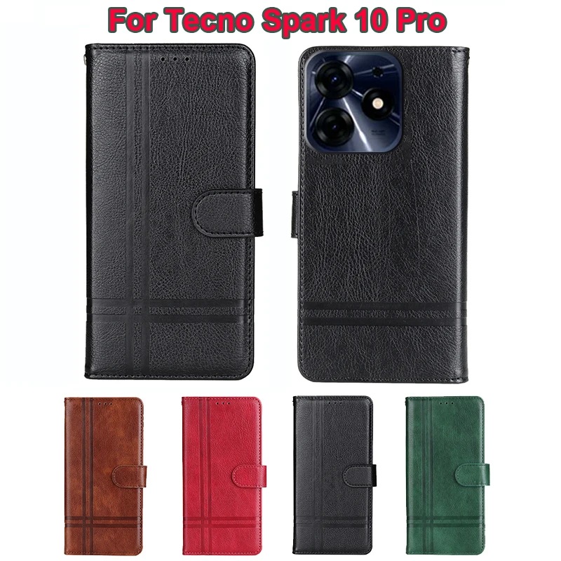 

Carcasa Para Tecno Spark 10C 10 Case Wallet Original Leather Flip Phone Cover For Tecno Spark 10 Pro 10Pro 6.8" Cases and Covers