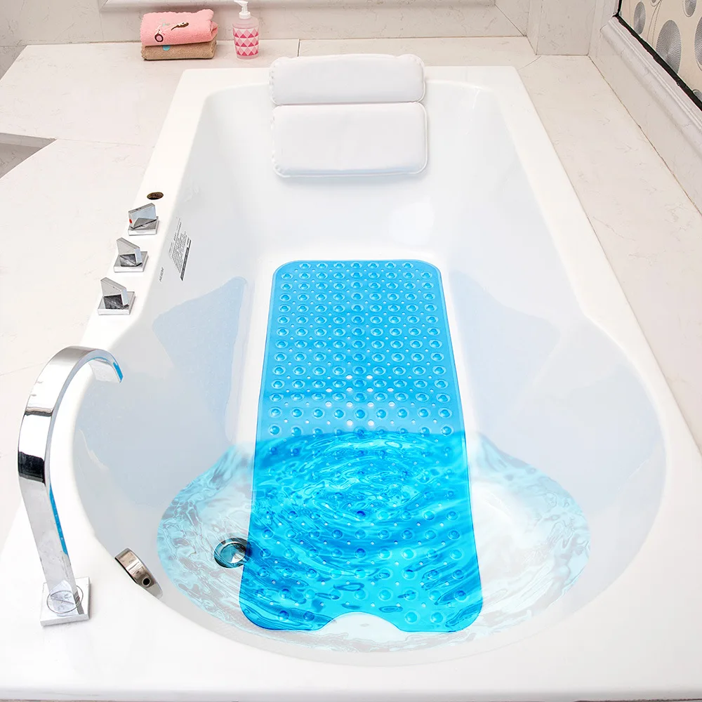 

Various Colors Of Bathtub Mats 100x40cm Bathroom PVC Non-Slip Mat 200 Special Big Suction Cups Bathtub Mat