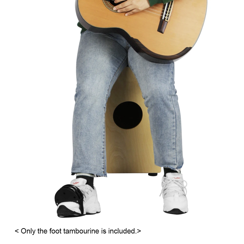 ABS ножной Тамбурин с 2 комплектами металлический Jingle Bell Cajon Box Аксессуар для