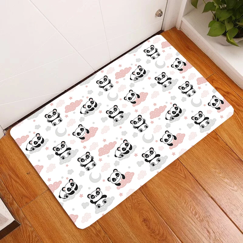 

Living Room Rugs Animal Wold Kitchen Floor Mat Absorbent Bathroom Rug Balcony Decorations Non Slip Carpet Entrance Doormat Home