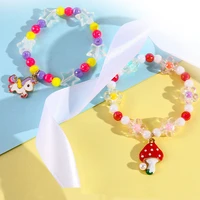 makersland star moon popcorn beads bracelet friendship glass bracelets for girls cloud flower lollipop jewelry accessories 2021