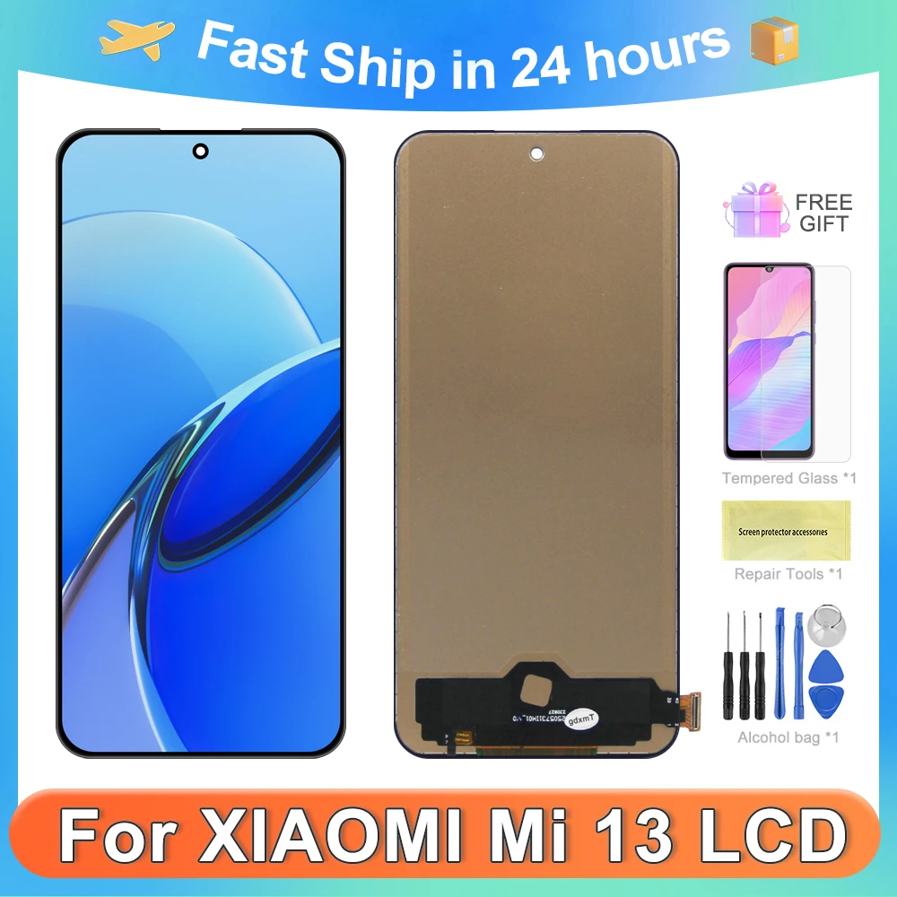 

Сенсорный ЖК-дисплей 6,36 дюйма для Xiaomi Mi 13, запасные части для цифрового сенсора, аксессуары для дисплея Mi 13 2211133C 2211133