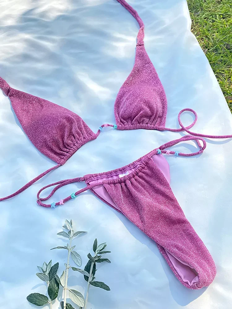 

Rinabe Sexy Biquini 2022 Bikini Women Swimsuit Bandage Swimwear Thong Bikinis Solid Bikini Set Bathing Suit Women Beachwear