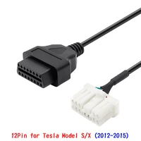 12 pinway male female connector 2012 2015 old tesla model s obd ii diagnostic harness electronic cable of new energy vehicle