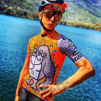 2022 summer cycling jersey short sleeve breathable bike shirts men cartoon cycling tops road bicycle clothing maillot ciclismo