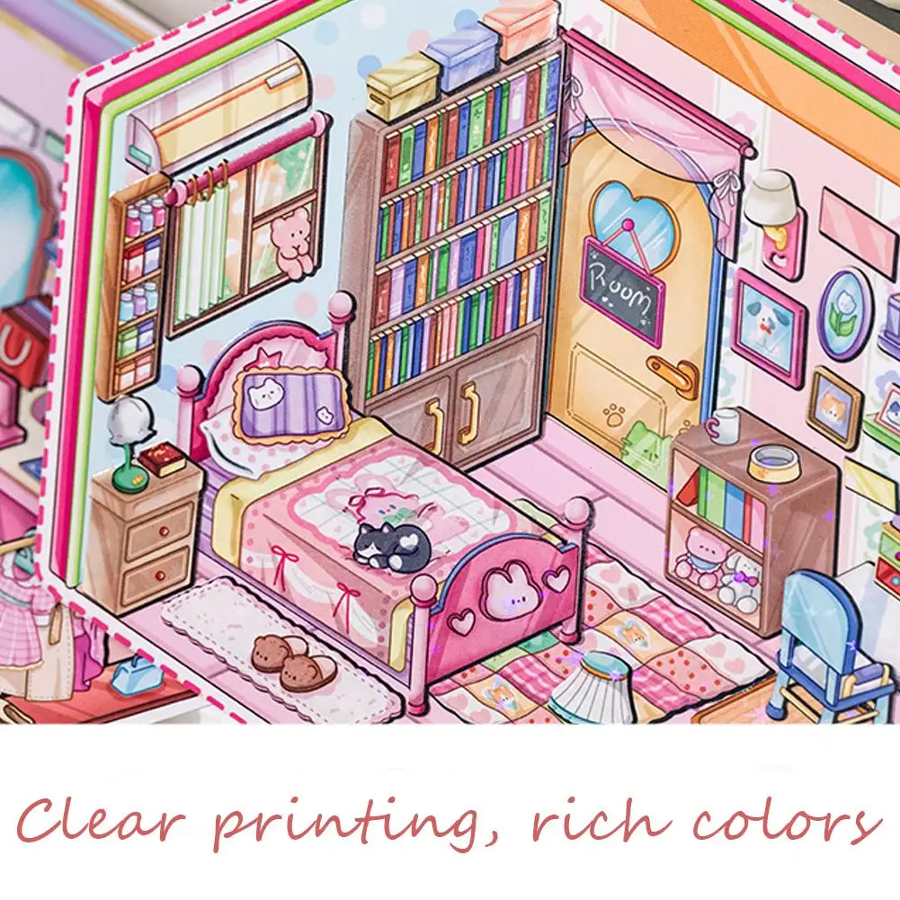 Мультяшные мини-сцены 3D пейзажные наклейки сделай сам имитация кабины