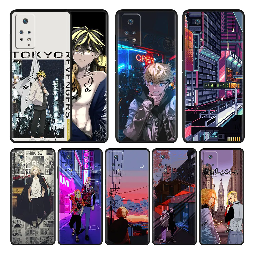 

For Redmi Note K40 11 Pro 9 9C 10 9A 8 9T 9S 7 K40S K50 10C Phone Case Tokyo Revengers Japan Anime Covers Back