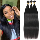 Малазийские прямые волосы, волнистые пучки волос с застежкой, человеческие волосы Remy, 3 пряди, глубокие вьющиеся прозрачные кружевные пучки с комплектом