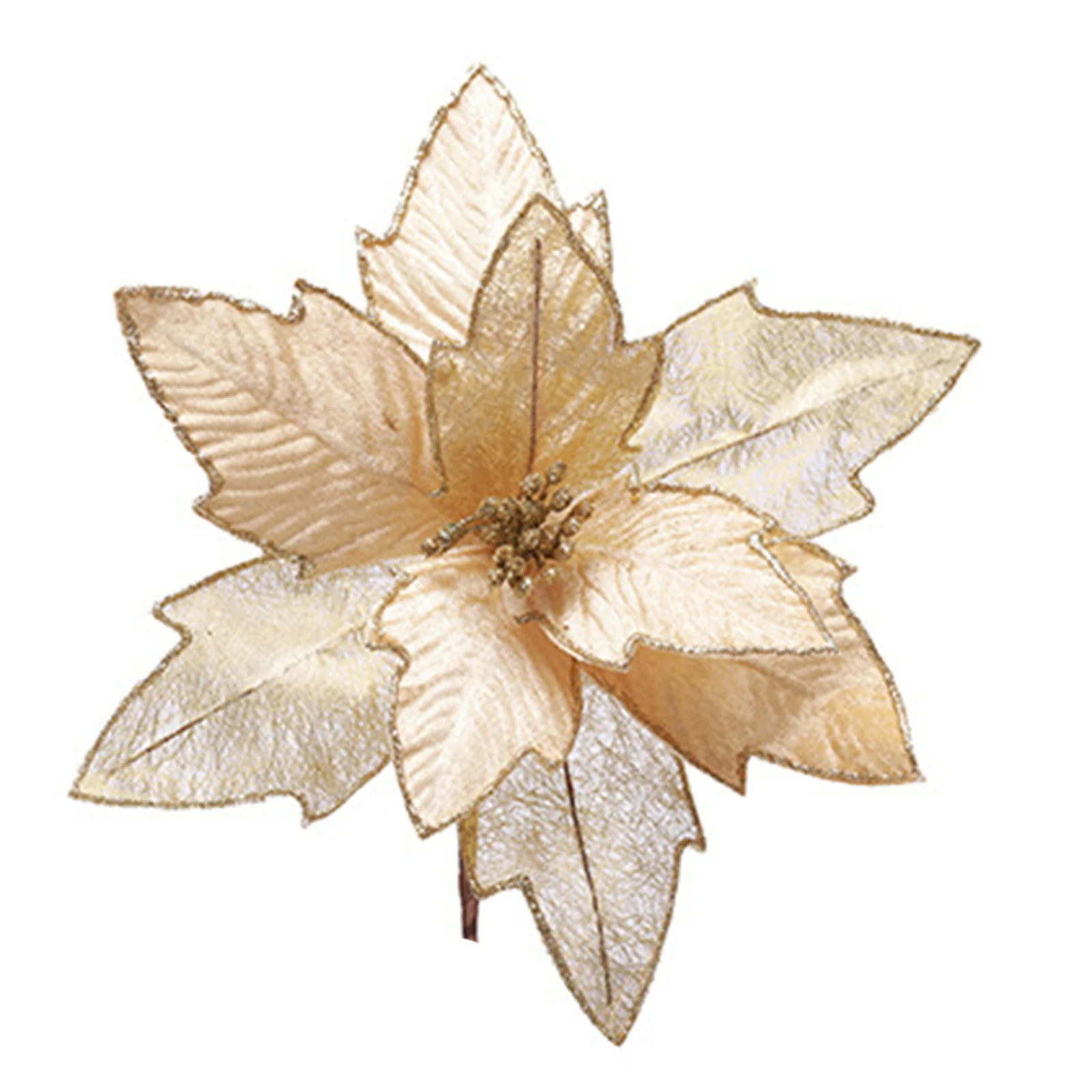 Цветочные подвесные рождественские украшения Пуансеттия Блестящие елки