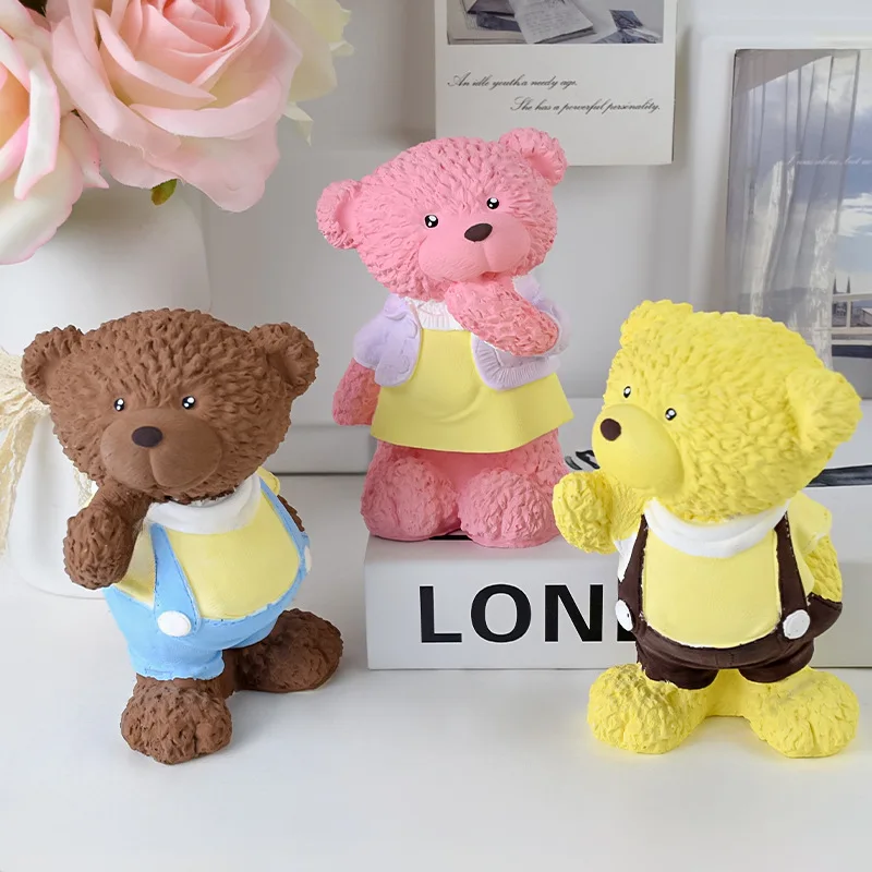 Плюшевый плюшевый мишка свеча силиконовые формы ручная работа ароматерапия