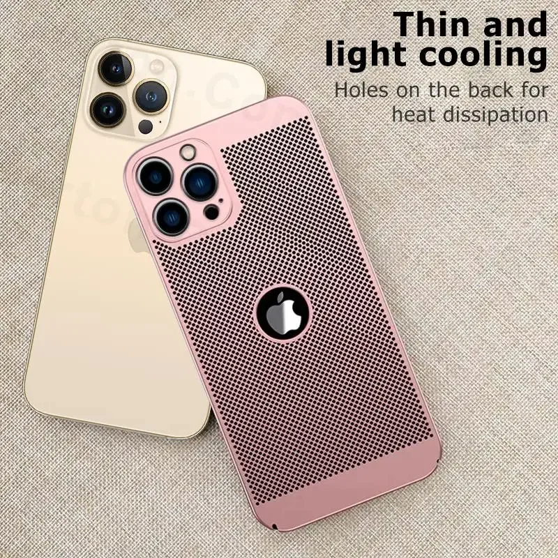 

Dissipation Breathable Cooling Case For iPhone 13 Pro Max 13 Pro 13 Mini Cover Soft TPU Plain Color Case For iPhone 13 Capa