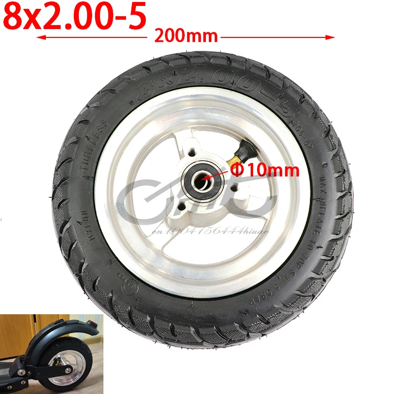 

8x2.00-5 Tubeless Tire Wheel Tyre 8X2.00-5 alloy wheel hub For Kugoo S1 S2 S3 C3 MINI Electric BIKE