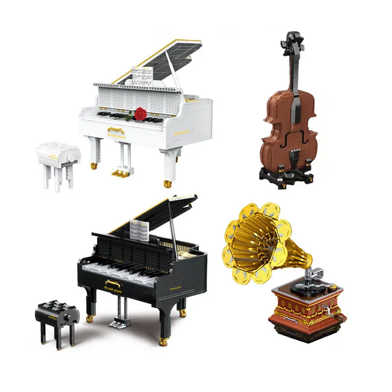 

New APP Control Electric Playable GRAND PIANO Bluetooth Speaker Ideas Toys Building Blocks Bricks Kid Gift