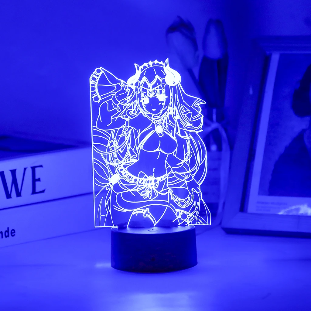

Genshin Impact Anime 3D Led Night Light My Hero Academia Home Decor SPY X FAMILY Lamp Base And Acrylic Board Are Sold Separately