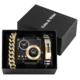 Personalized Leisure Large Dial Men's Watch Set Dual Time Zone Luxury Bracelet Business Quartz Wristwatch Gift Box for Boyfriend Other Image
