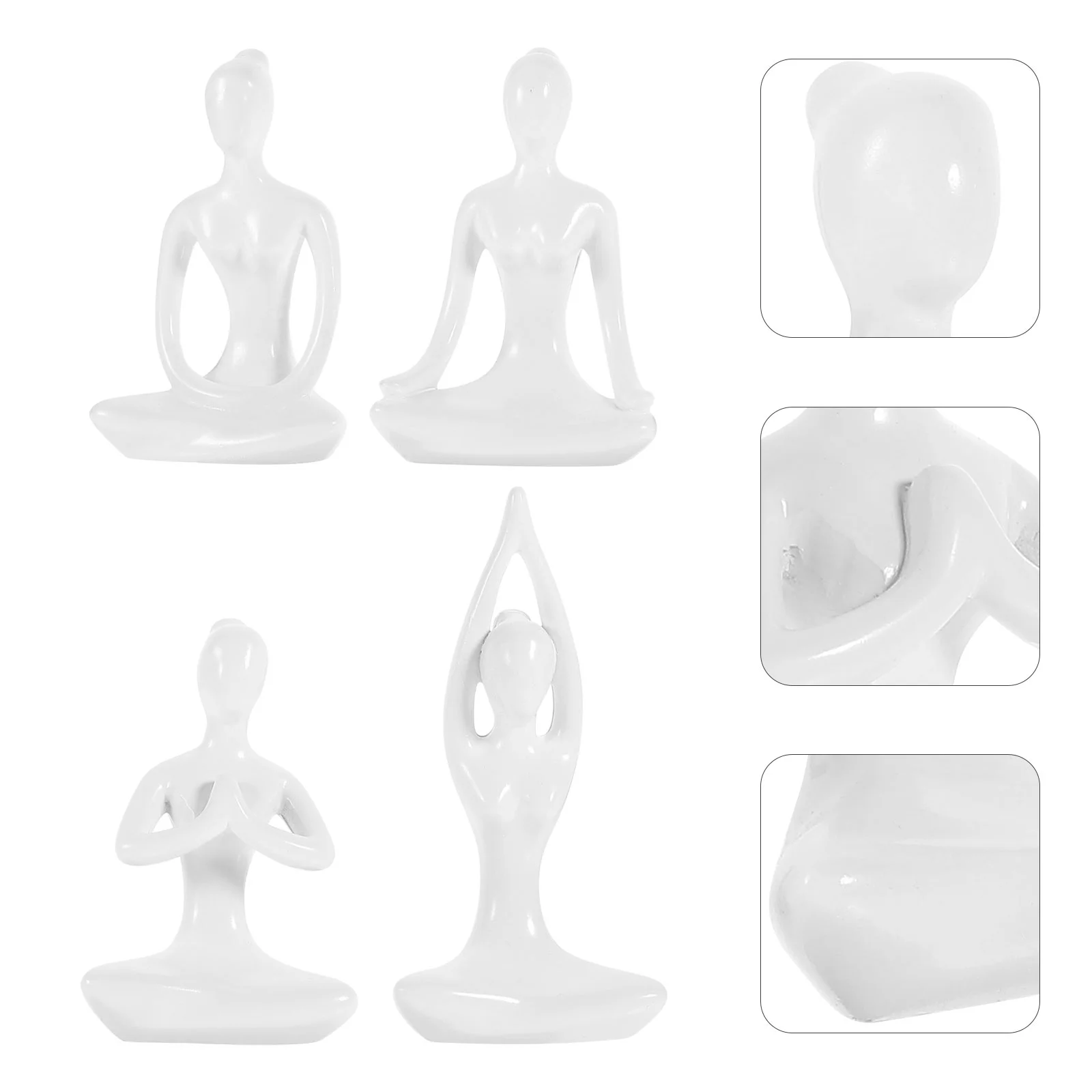 

Yoga Statue Figurine Decor Pose Meditation Resin Zensculpture For Figure Decorations Garden Home Sitting Shui Feng