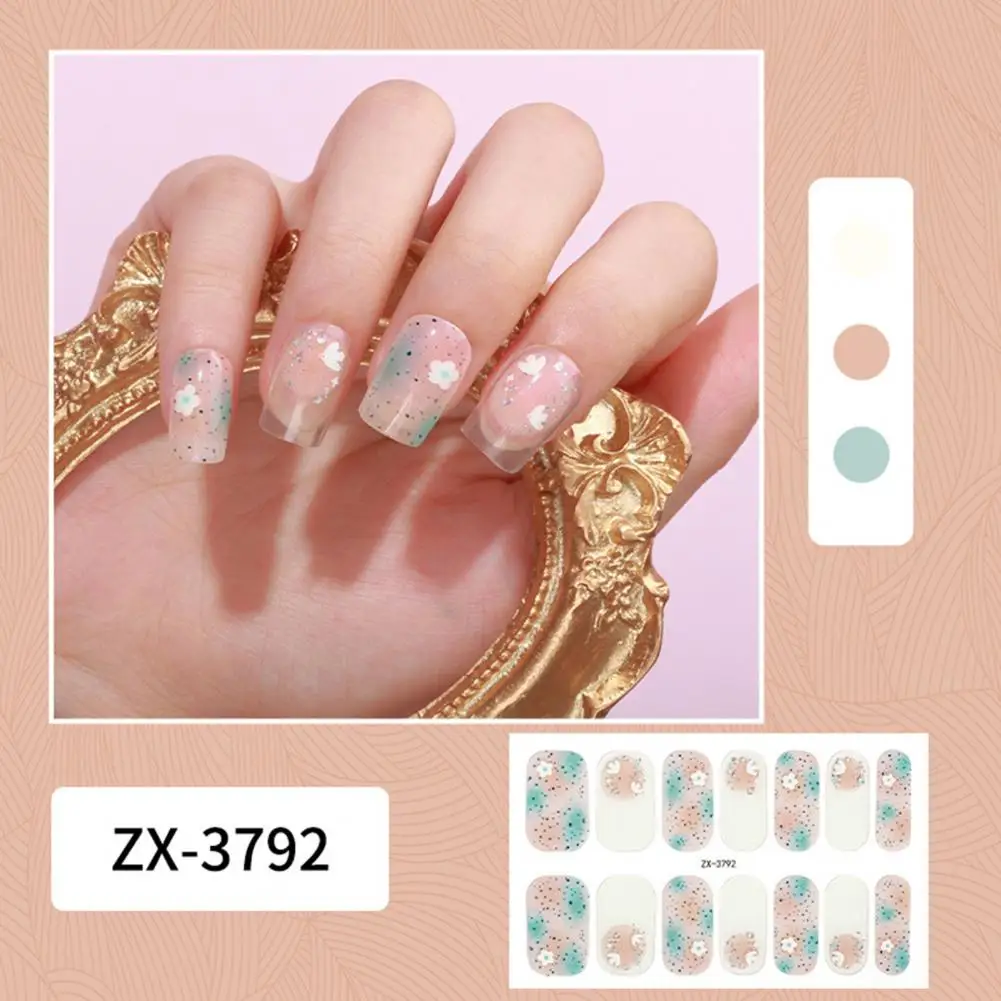 

Long-lasting Nail Art Stickers Lightweight 3d Nail Sticker Set Quick Diy Christmas Manicure Art Decal for Comfortable Simple
