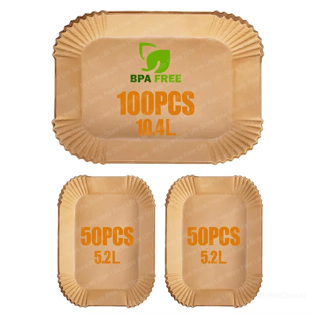 

Бумага для фритюрницы для Ninja AF500EU, одноразовая, с антипригарным покрытием, без BPA, для здорового приготовления пищи, без масла, совместимая с двухзонными фритюрницами