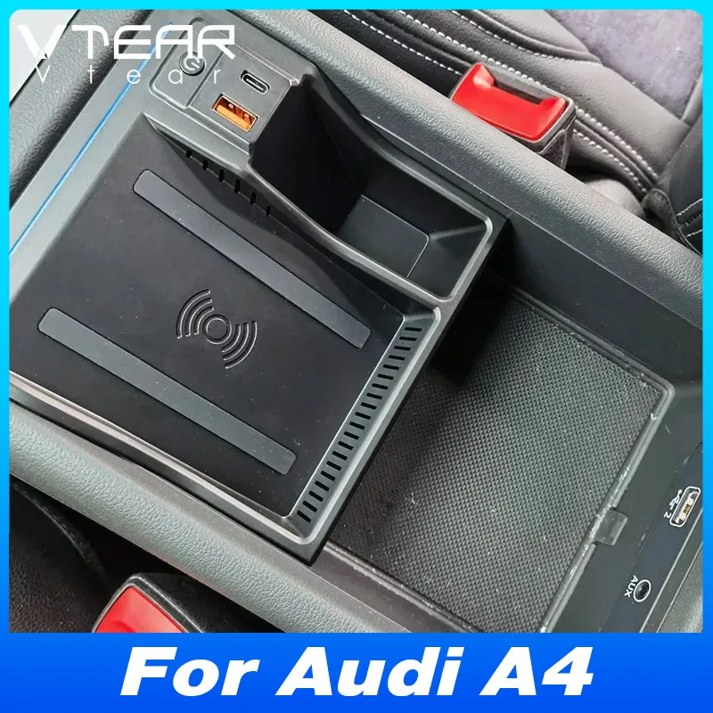 

Для Audi A4 B9 RS4 A5 RS5 (2017-2024) Беспроводное автомобильное зарядное устройство-адаптер панели мобильного телефона с быстрой зарядкой | Модификация аксессуара