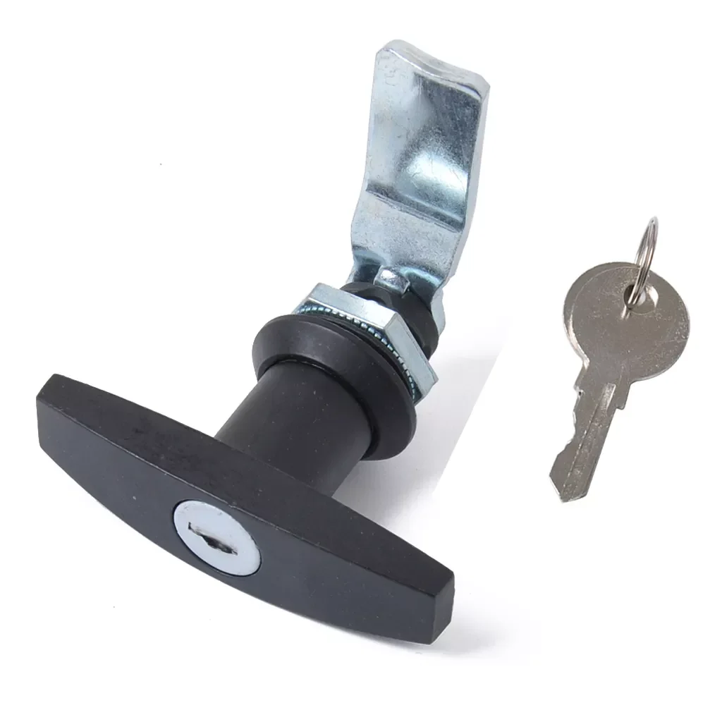 

Perfeclan New T-handle Garage Door Lock 77mm Long Shaft Black