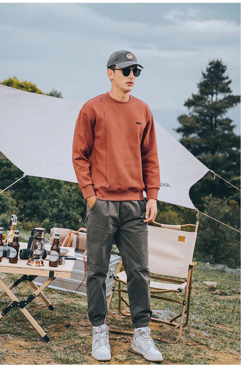 

2382 Heavy and thick men's collaborative street loose printed sweatshirts