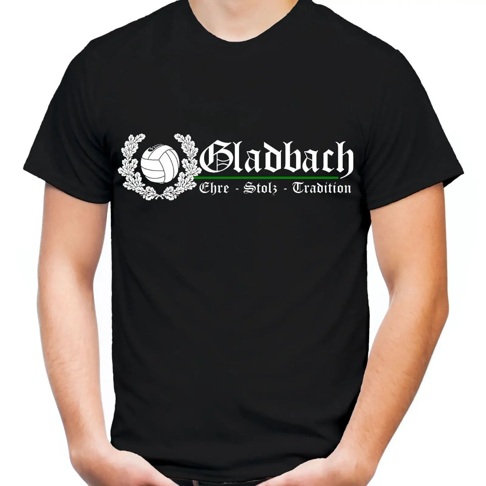 Фото Футболка Gladbach Ehre Stolz для мужчин и женщин, винтажная, стильная, с эффектом потертости, для повседневной носки, с изображением футбольных ультрас M2, фото 1 из 4. №1