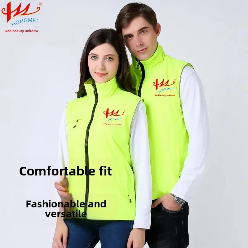 Новинка 2024 мужской и женский повседневный жилет на молнии спортивный