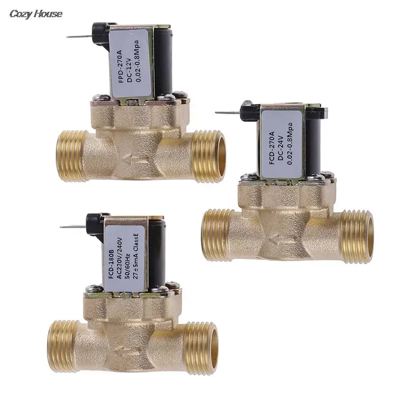 

G1/2 ''латунный Электрический электромагнитный клапан DC 12v 24v AC220v для солнечного водонагревателя