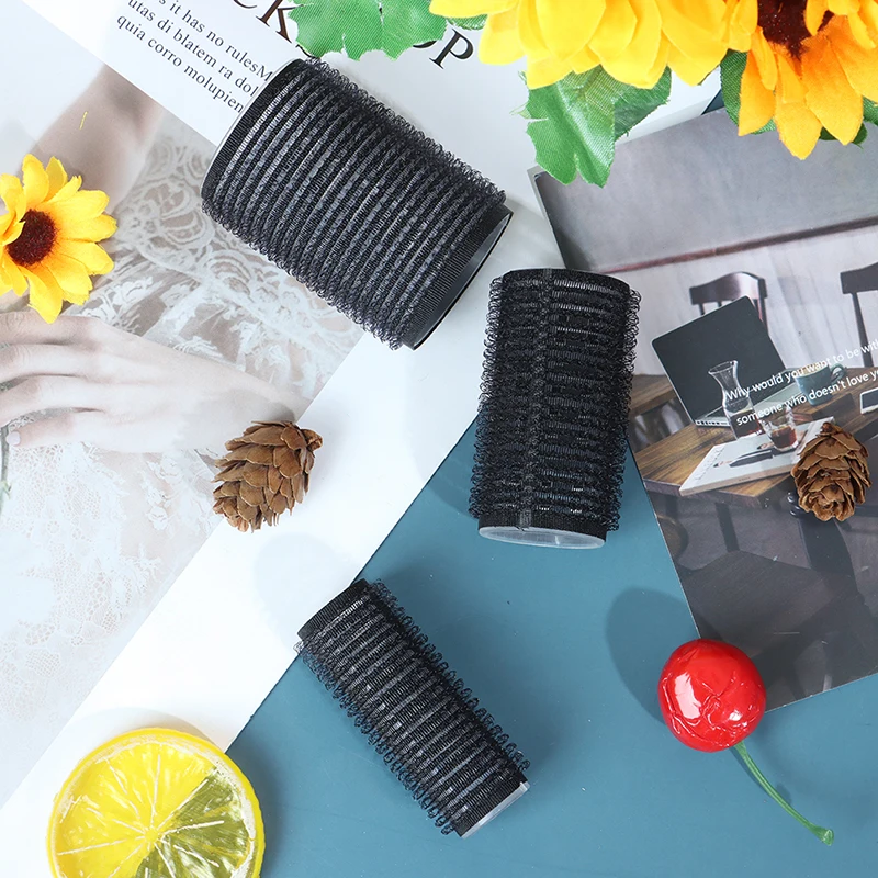 

Black Self Grip Hair Rollers Hairdressing Curlers Professional Multi Size