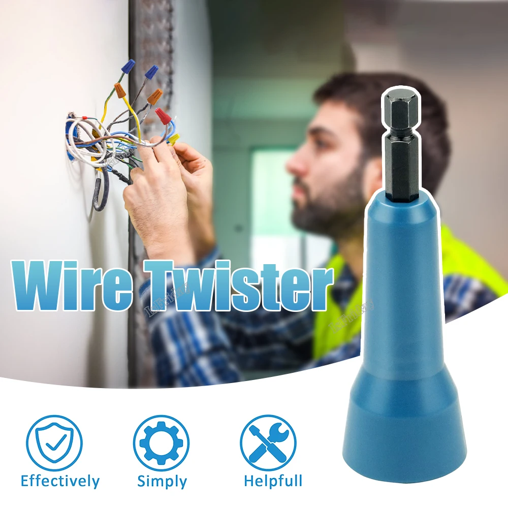 

Инструмент для скручивания проводов, патрон 1/4 дюйма, для дрелей и проводов