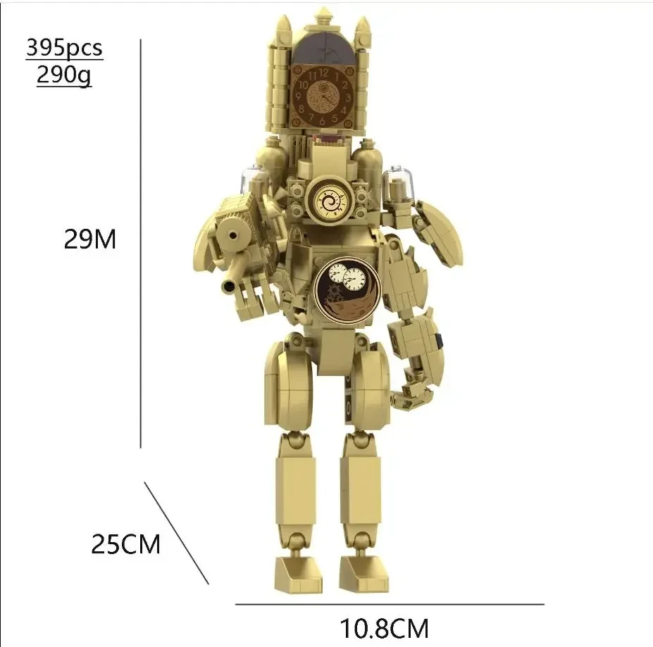 MOQIDODO Skibidi Titan строительные блоки для DIY часы монитор ТВ кирпичи модель